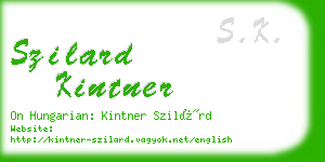 szilard kintner business card